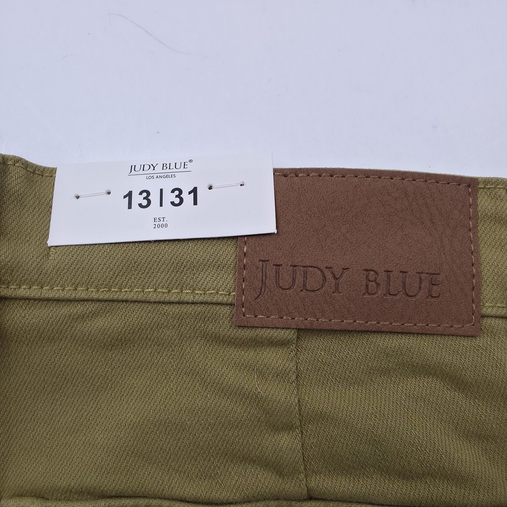 Judy Blue Pants Womens 13/31 Matcha Green High Waist Cargo‎ Straight Leg Stretch - Picture 4 of 13
